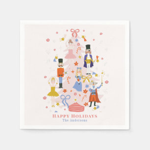 Serviette En Papier Nutacker Pink Christmas Tree Holiday