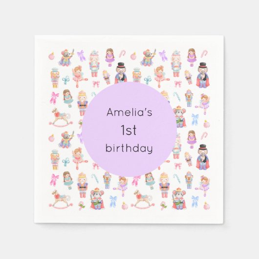 Serviette En Papier Nutcracker Anniversaire (Devant)