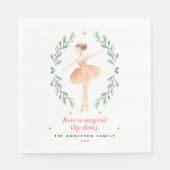 Serviette En Papier Nutcracker aquarelle botanique mignon Pos de Noël (Devant)