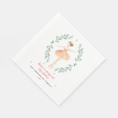 Serviette En Papier Nutcracker aquarelle botanique mignon Pos de Noël (Coin)