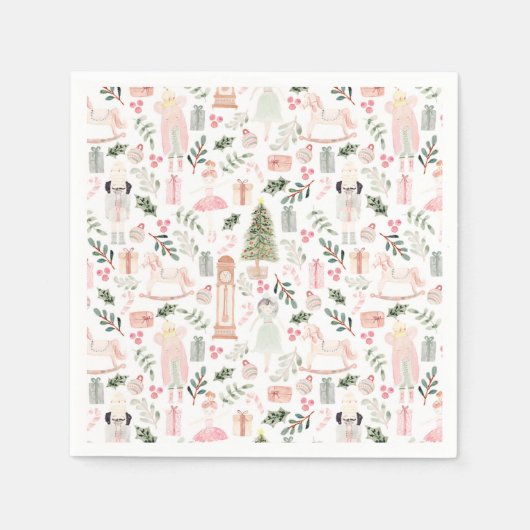Serviette En Papier Nutcracker aquarelle vacances serviettes (Devant)