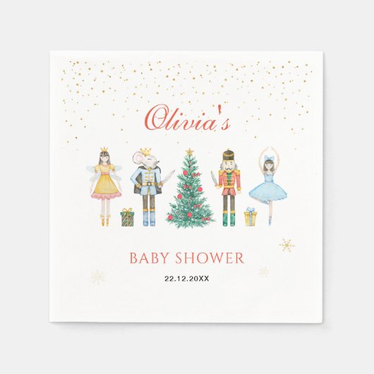 Serviette En Papier Nutcracker Baby shower de Noël Napkin (Devant)