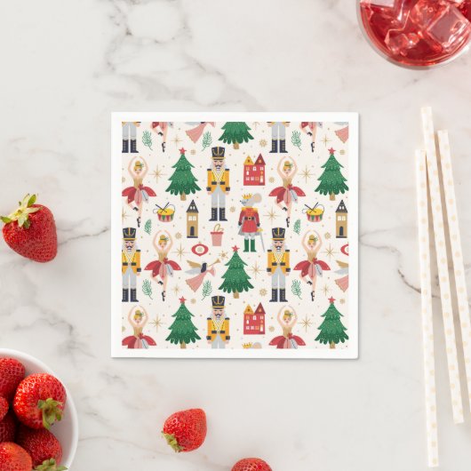 Serviette En Papier Nutcracker Ballet Motif de vacances (En situation)