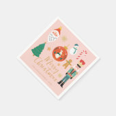 Serviette En Papier Nutcracker de Noël Père Noël Cookie (Coin)