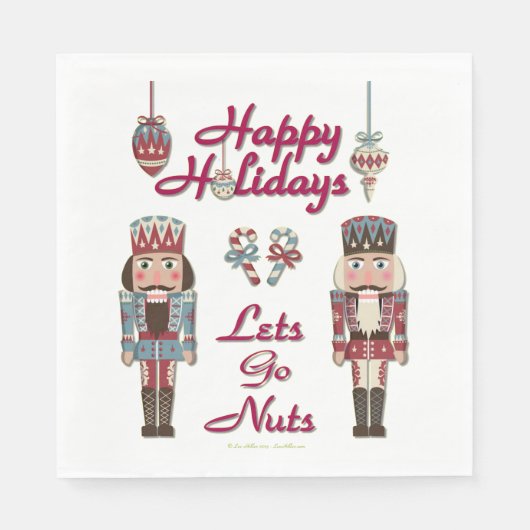 Serviette En Papier Nutcracker de vacances Lets Go Nuts Papier Napkins (Devant)