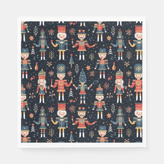 Serviette En Papier Nutcracker Elegance Festive Motif Collection (Devant)