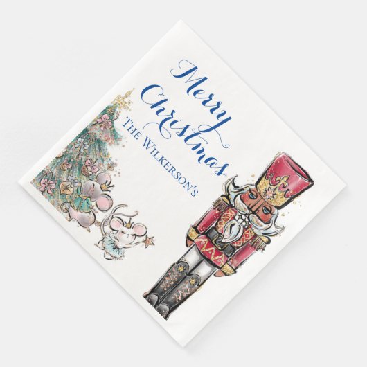 Serviette En Papier Nutcracker et Mice Christmas Party (Coin)