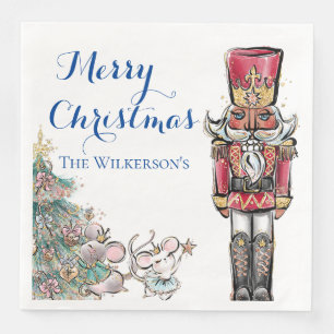Serviette En Papier Nutcracker et Mice Christmas Party