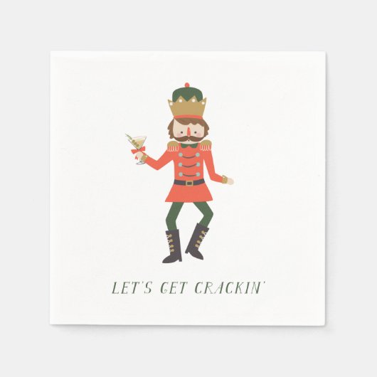 Serviette En Papier Nutcracker Holiday Cocktail Party (Devant)