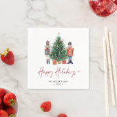 Serviette En Papier Nutcracker Holiday Napkins (En situation)