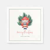 Serviette En Papier Nutcracker Joyeuse Typographie de Noël (Devant)