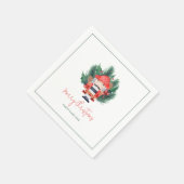 Serviette En Papier Nutcracker Joyeuse Typographie de Noël (Coin)