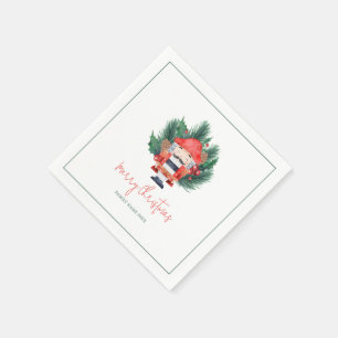Serviette En Papier Nutcracker Joyeuse Typographie de Noël