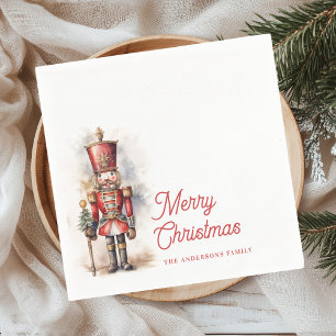 Serviette En Papier Nutcracker Joyeux Noël Nom personnalisé