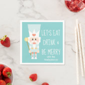 Serviette En Papier Nutcracker Manger Boire et être joyeux (En situation)