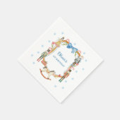 Serviette En Papier Nutcracker Noël Garçon 1er anniversaire (Coin)