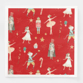 Serviette En Papier Nutcracker Noël Rouge (Devant)