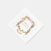 Serviette En Papier Nutcracker Pink Christmas Girl 1er anniversaire (Coin)