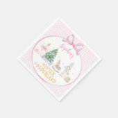 Serviette En Papier Nutcracker Pink Winter Onederland Birthday (Coin)