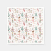Serviette En Papier Nutcracker rose Noël Ballet 1er anniversaire (Devant)