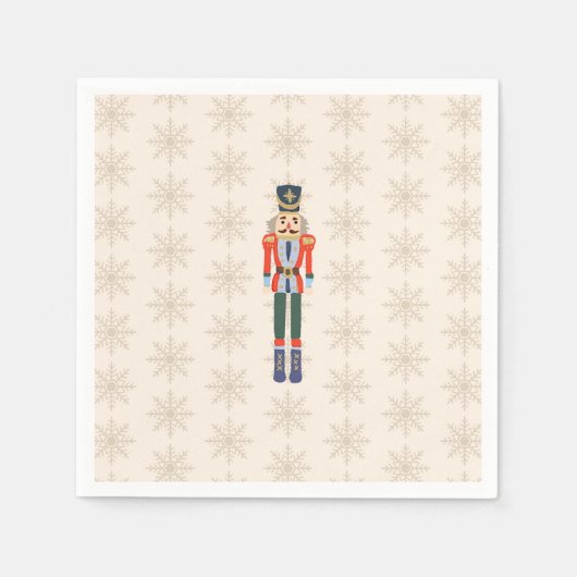 Serviette En Papier Nutcracker Snowflake Pattern Holiday Paper Napkin (Devant)