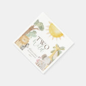 Serviette En Papier Nyala Safari Animaux Deux Sauvages Deuxième Annive (Coin)