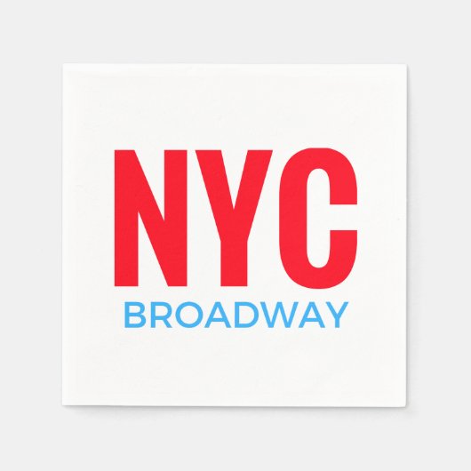 Serviette En Papier NYC Broadway (Devant)