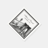 Serviette En Papier NYC Skyline Brooklyn Bridge #2 SQ Mariage (Coin)