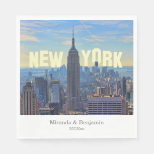 Serviette En Papier NYC Skyline ESB World Trade 2C L