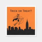 Serviette En Papier NYC Skyline Silhouette Halloween Cheeky Witch (Devant)