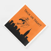 Serviette En Papier NYC Skyline Silhouette Halloween Cheeky Witch (Coin)