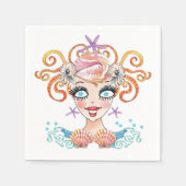 Serviette En Papier Nymphe de la mer de sirène (Devant)