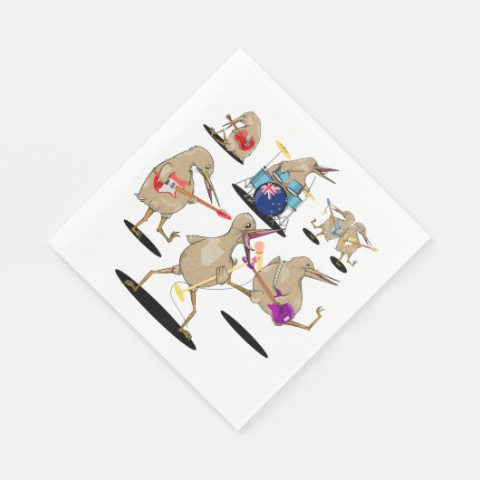Serviette En Papier NZ Music Kiwi (Coin)