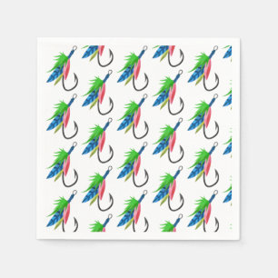 Serviette En Papier O-fish-ally motif d'anniversaire Motif pêcheur