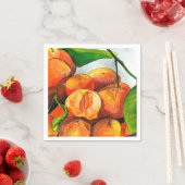 Serviette En Papier Oaquarelle mandarine (En situation)