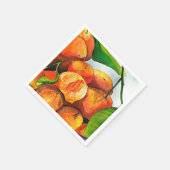 Serviette En Papier Oaquarelle mandarine (Coin)