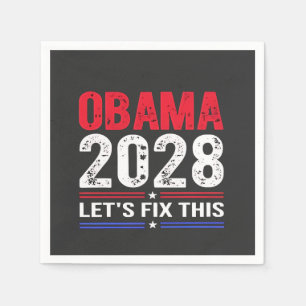 Serviette En Papier Obama 2028 Réparons cette démocratie élection USA