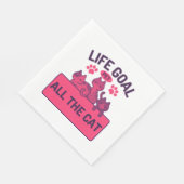 Serviette En Papier Objectif de vie Animaux Tous les Citations de chat (Coin)