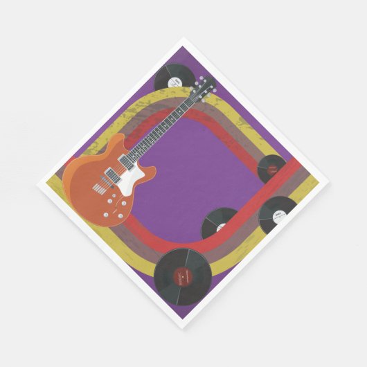 Serviette En Papier Objets musicaux rétro (Coin)