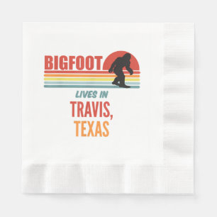 Serviette En Papier Observation de Bigfoot à Travis Texas 