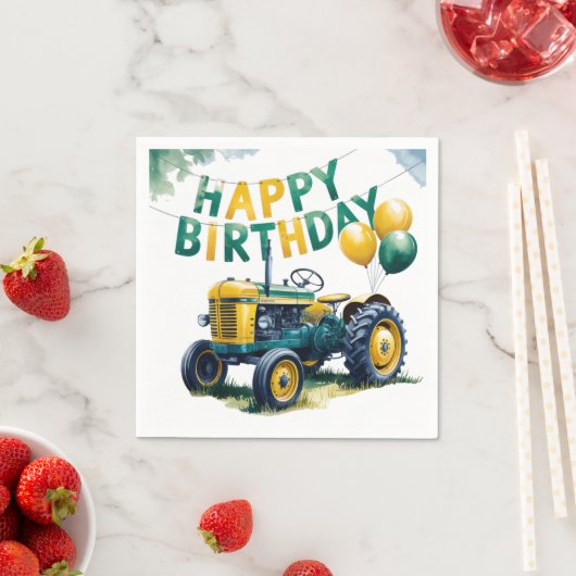 Serviette En Papier Obtenir dans le tracteur d'engrenage 3e anniversai (En situation)