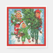 Serviette En Papier Obtenir l'arbre de Noël (Devant)