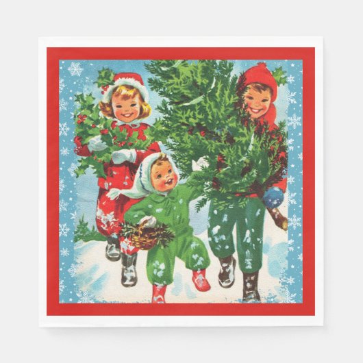 Serviette En Papier Obtenir l'arbre de Noël (Devant)