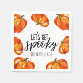 Serviette En Papier Obtenons le Citrouille Éffrayant Halloween (Devant)