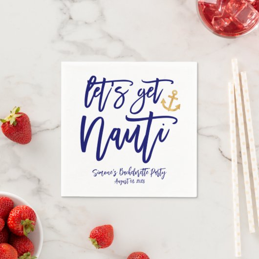Serviette En Papier Obtenons Nauti | Bachelorette Nautique (En situation)