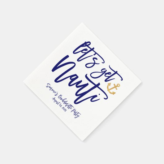 Serviette En Papier Obtenons Nauti | Bachelorette Nautique (Coin)