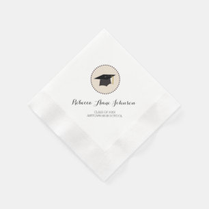 Serviette En Papier Obtention du diplôme personnalisable de taloche