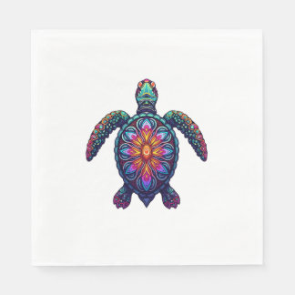 Serviette En Papier Océan Animal Tie Dye Tribal Mer Animal Maori Turtl