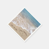 Serviette En Papier Ocean Beach Hearts (Coin)