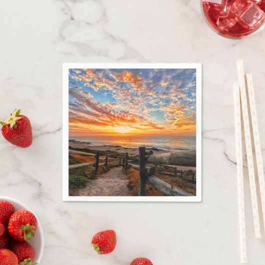 Serviette En Papier Ocean Beach View (En situation)